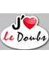 j'aime le Doubs (15x11cm) - Sticker/autocollant