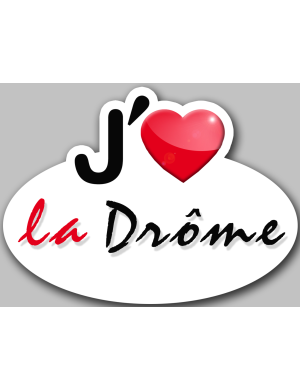 j'aime la Drôme (15x11cm) - Sticker/autocollant