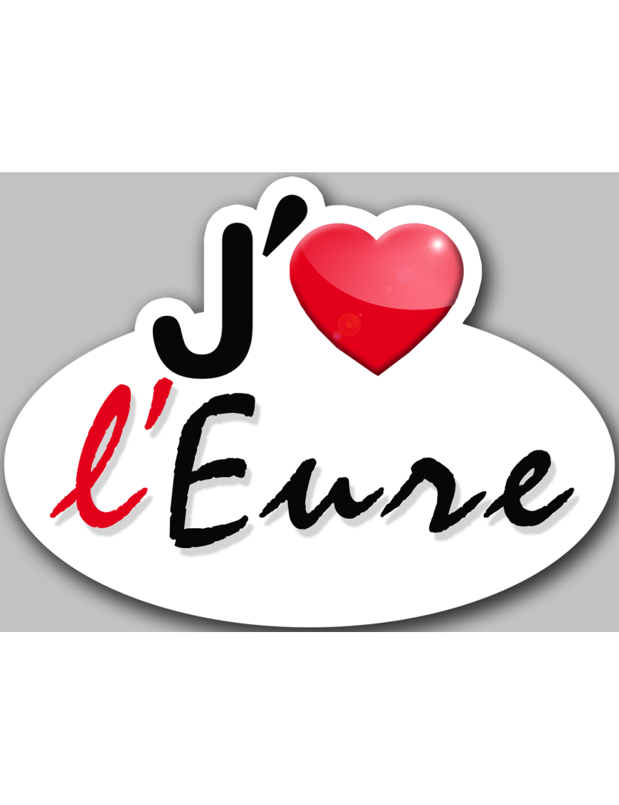 j'aime l'Eure (15x11cm) - Sticker/autocollant