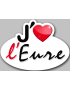 j'aime l'Eure (15x11cm) - Sticker/autocollant