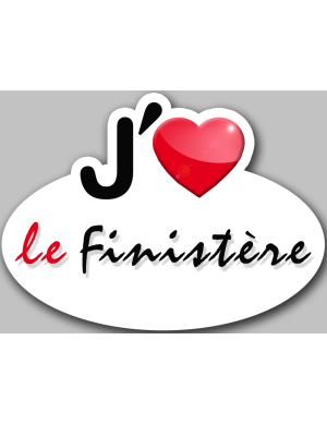 j'aime le Finistère (15x11cm) - Sticker/autocollant
