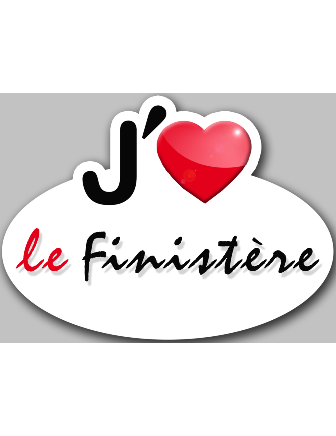 j'aime le Finistère (15x11cm) - Sticker/autocollant