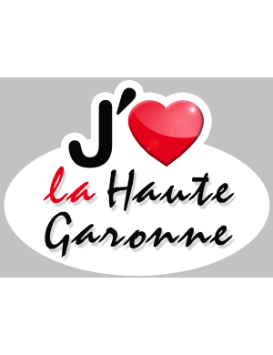 j'aime la Haute-Garonne (15x11cm) - Sticker/autocollant