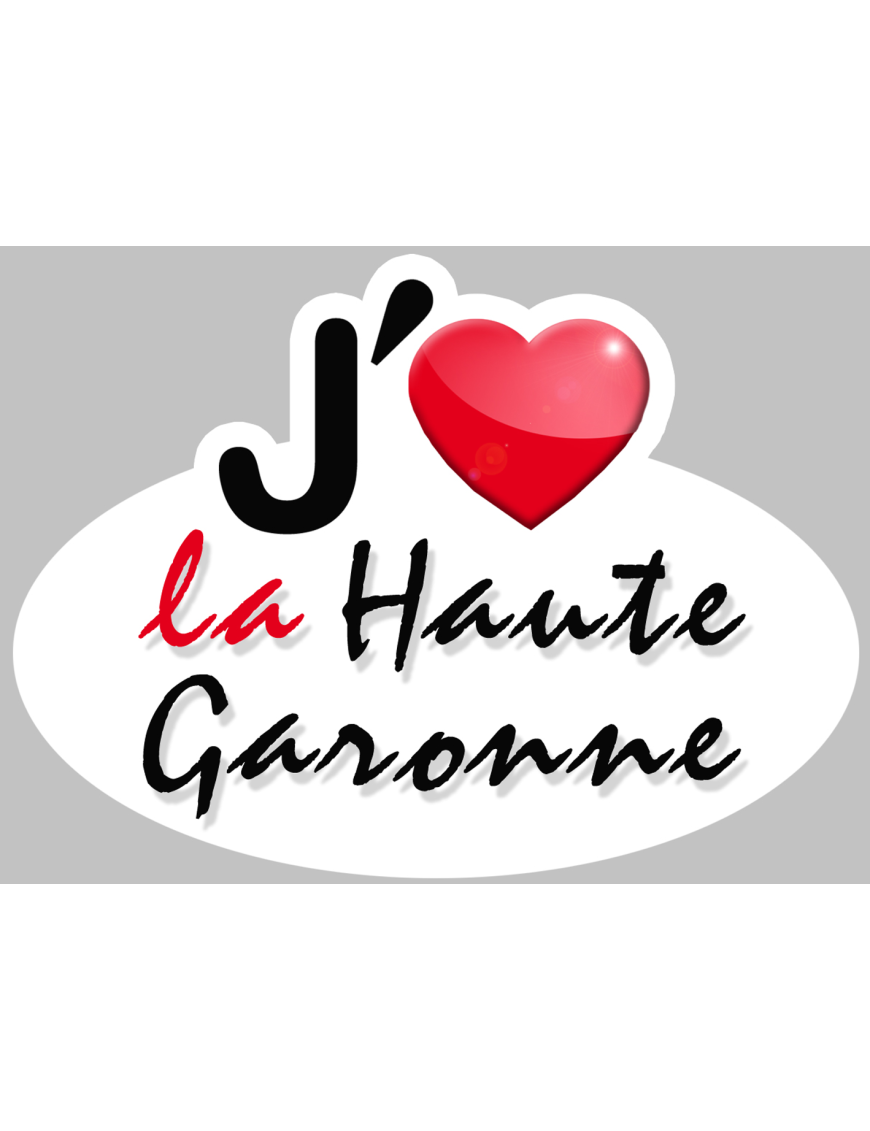 j'aime la Haute-Garonne (15x11cm) - Sticker/autocollant