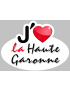 j'aime la Haute-Garonne (15x11cm) - Sticker/autocollant
