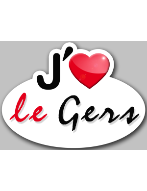 j'aime le Gers (15x11cm) - Sticker/autocollant