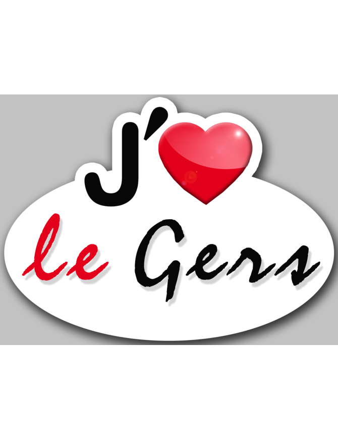 j'aime le Gers (15x11cm) - Sticker/autocollant