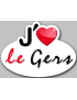 j'aime le Gers (15x11cm) - Sticker/autocollant