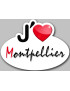 j'aime Montpellier - 5x3.7cm - Sticker/autocollant