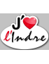 j'aime l'Indre (15x11cm) - Sticker/autocollant