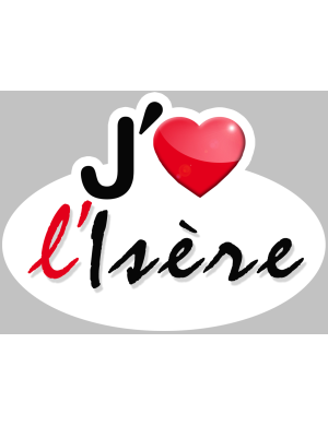 j'aime l'Isère (15x11cm) - Sticker/autocollant
