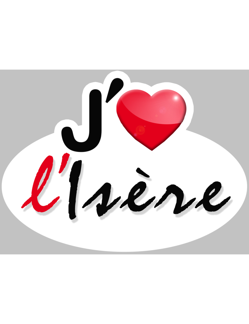 j'aime l'Isère (15x11cm) - Sticker/autocollant
