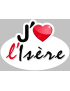 j'aime l'Isère (15x11cm) - Sticker/autocollant