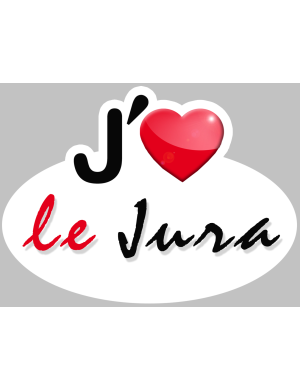j'aime le Jura (15x11cm) - Sticker/autocollant