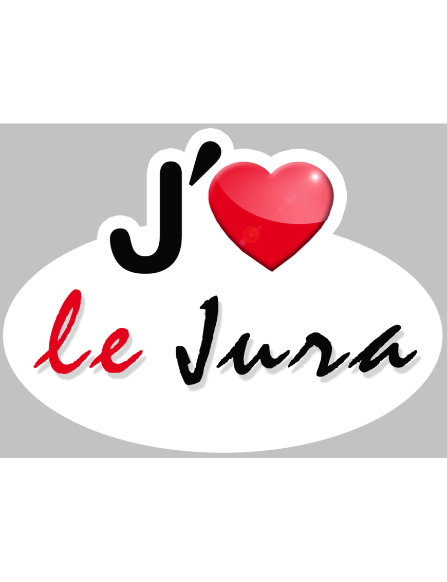 j'aime le Jura (15x11cm) - Sticker/autocollant