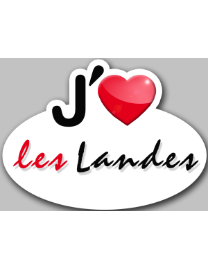 j'aime les Landes (15x11cm) - Sticker/autocollant