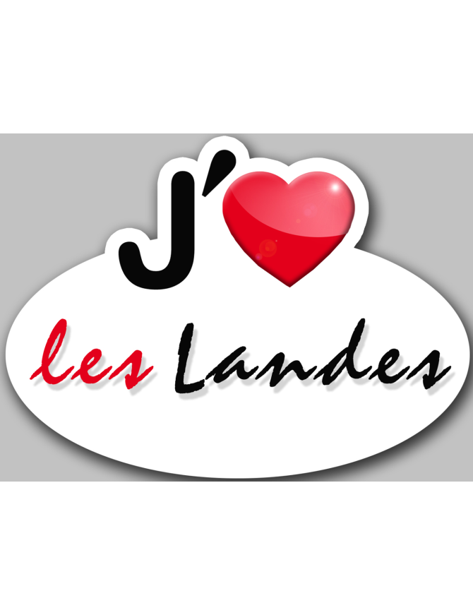 j'aime les Landes (15x11cm) - Sticker/autocollant