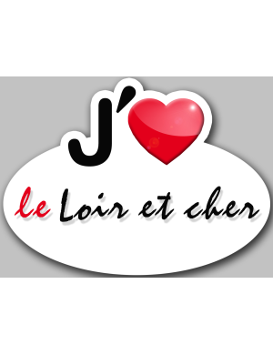 j'aime le Loir et cher (15x11cm) - Sticker/autocollant