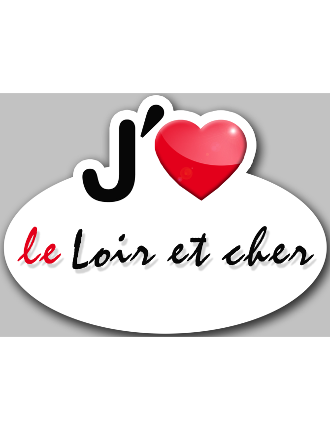 j'aime le Loir et cher (15x11cm) - Sticker/autocollant