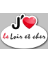 j'aime le Loir et cher (15x11cm) - Sticker/autocollant