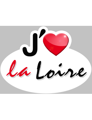 j'aime la Loire (15x11cm) - Sticker/autocollant
