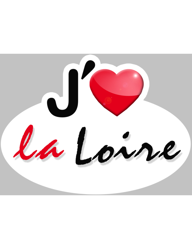 j'aime la Loire (15x11cm) - Sticker/autocollant
