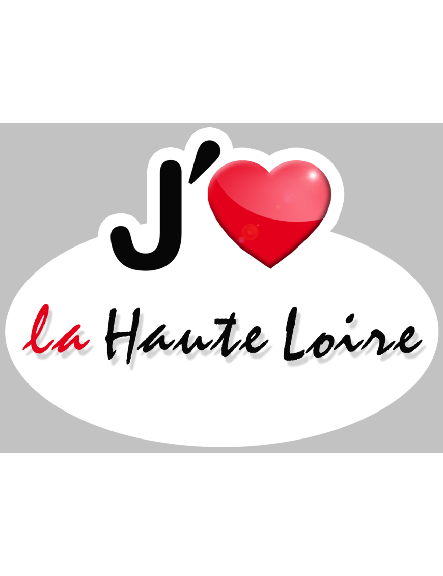 j'aime la Haute-Loire (15x11cm) - Sticker/autocollant