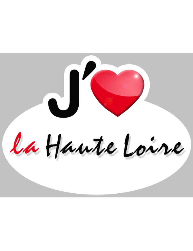 j'aime la Haute-Loire (15x11cm) - Sticker/autocollant