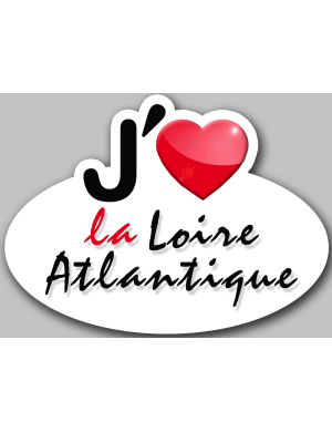 j'aime la Loire-Atlantique (15x11cm) - Sticker/autocollant