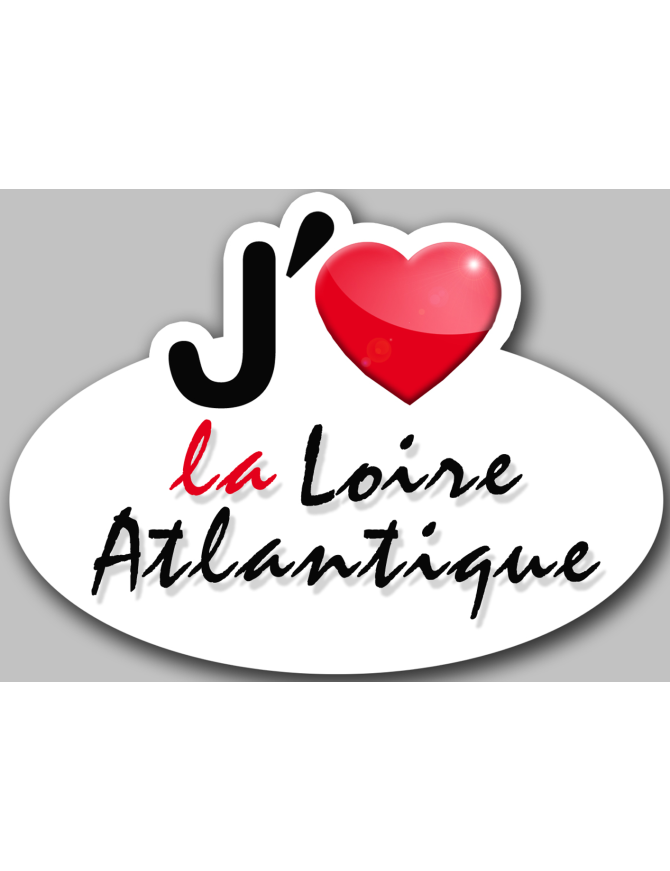 j'aime la Loire-Atlantique (15x11cm) - Sticker/autocollant