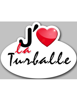 j'aime La Turballe - 5x3.7cm - Sticker/autocollant