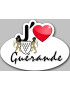 j'aime Guérande - 5x3.7cm - Sticker/autocollant