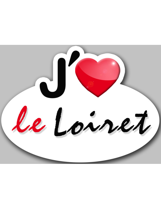 j'aime le Loiret (15x11cm) - Sticker/autocollant