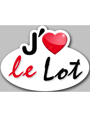 j'aime le Lot (15x11cm) - Sticker/autocollant