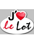 j'aime le Lot (15x11cm) - Sticker/autocollant