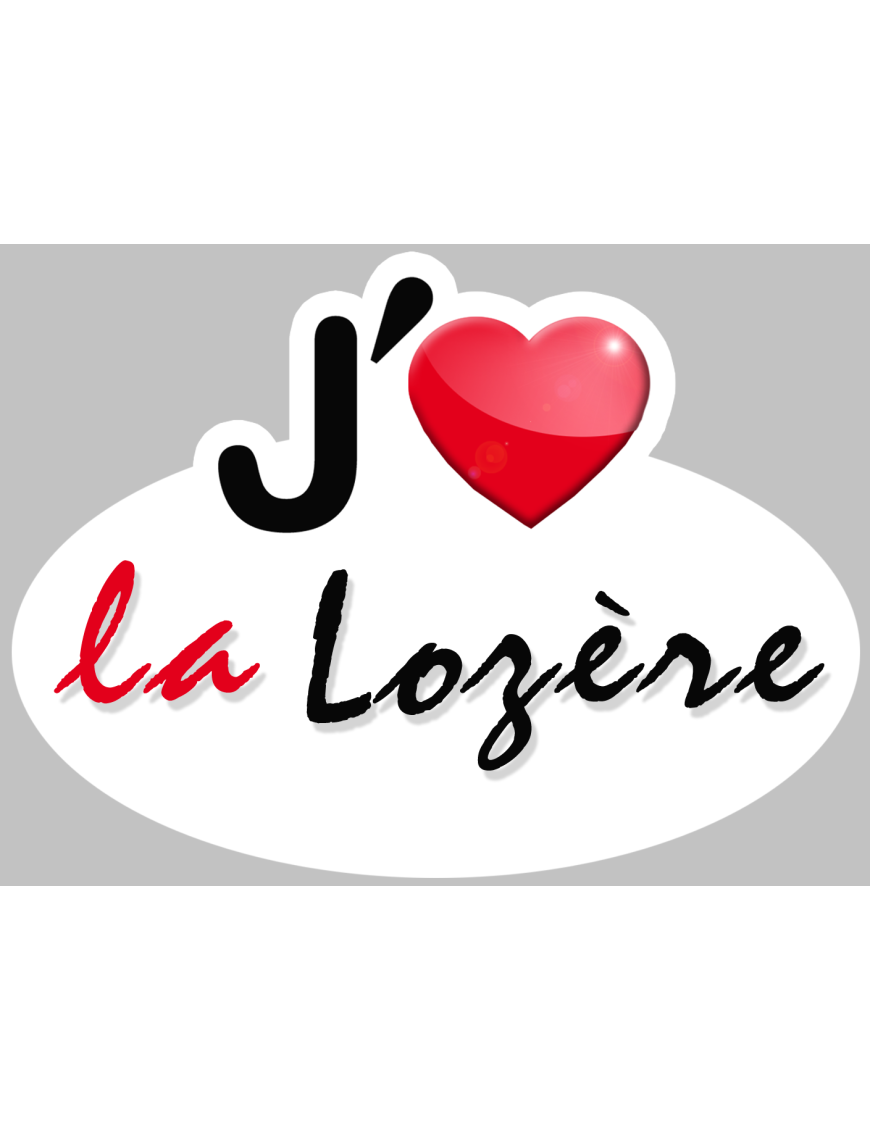 j'aime la Lozère (15x11cm) - Sticker/autocollant