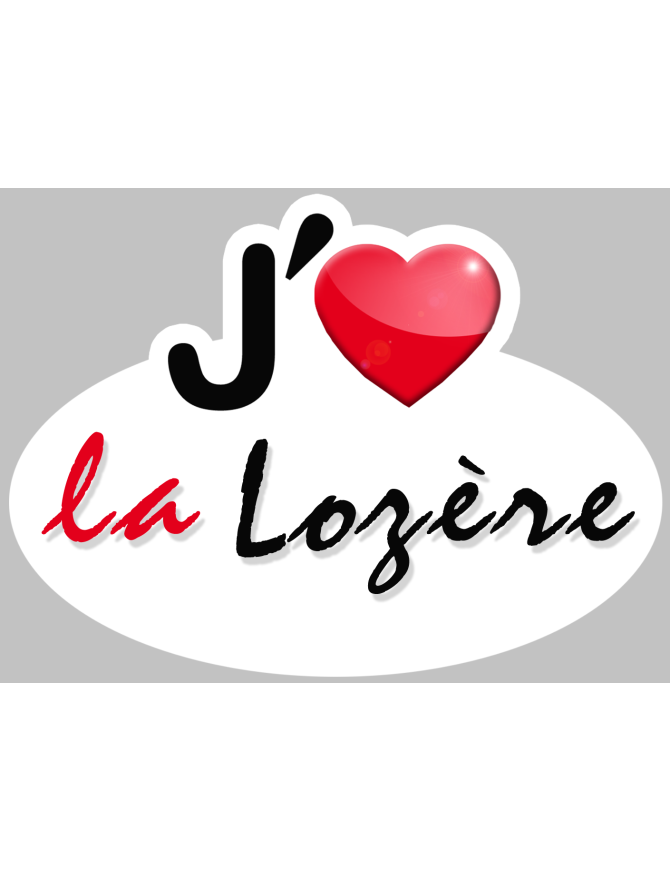 j'aime la Lozère (15x11cm) - Sticker/autocollant