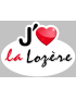 j'aime la Lozère (15x11cm) - Sticker/autocollant