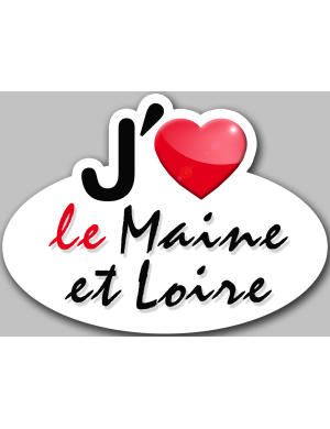 j'aime le Maine-et-Loire (15x11cm) - Sticker/autocollant