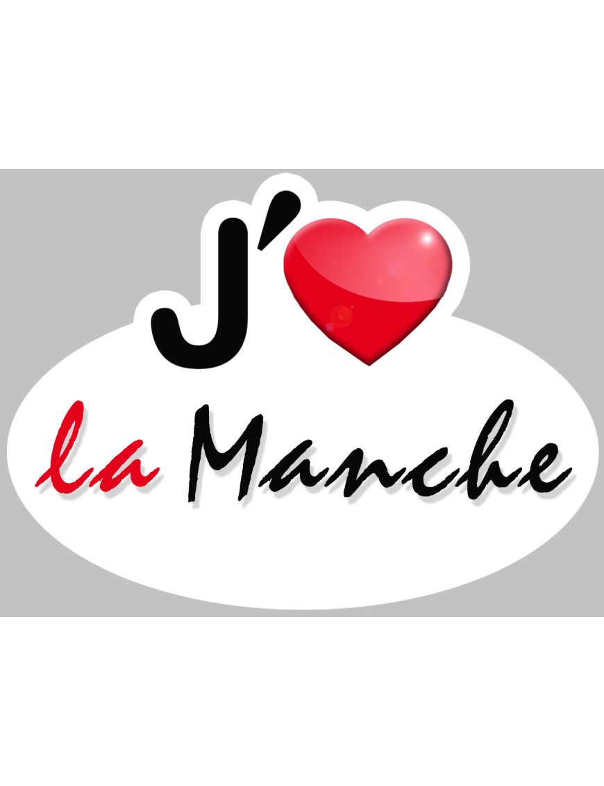 j'aime la Manche (15x11cm) - Sticker/autocollant
