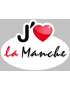 j'aime la Manche (15x11cm) - Sticker/autocollant
