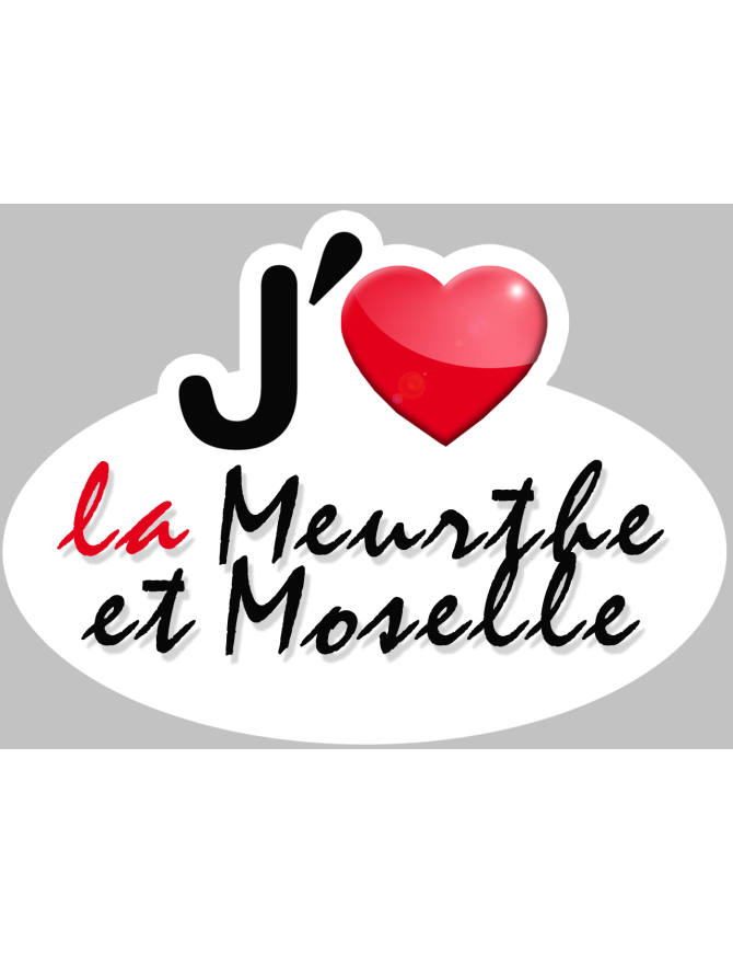 j'aime la Meurthe-et-Moselle (15x11cm) - Sticker/autocollant