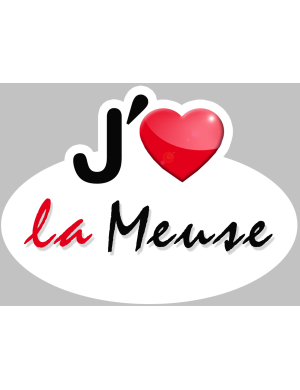 j'aime la Meuse (15x11cm) - Sticker/autocollant