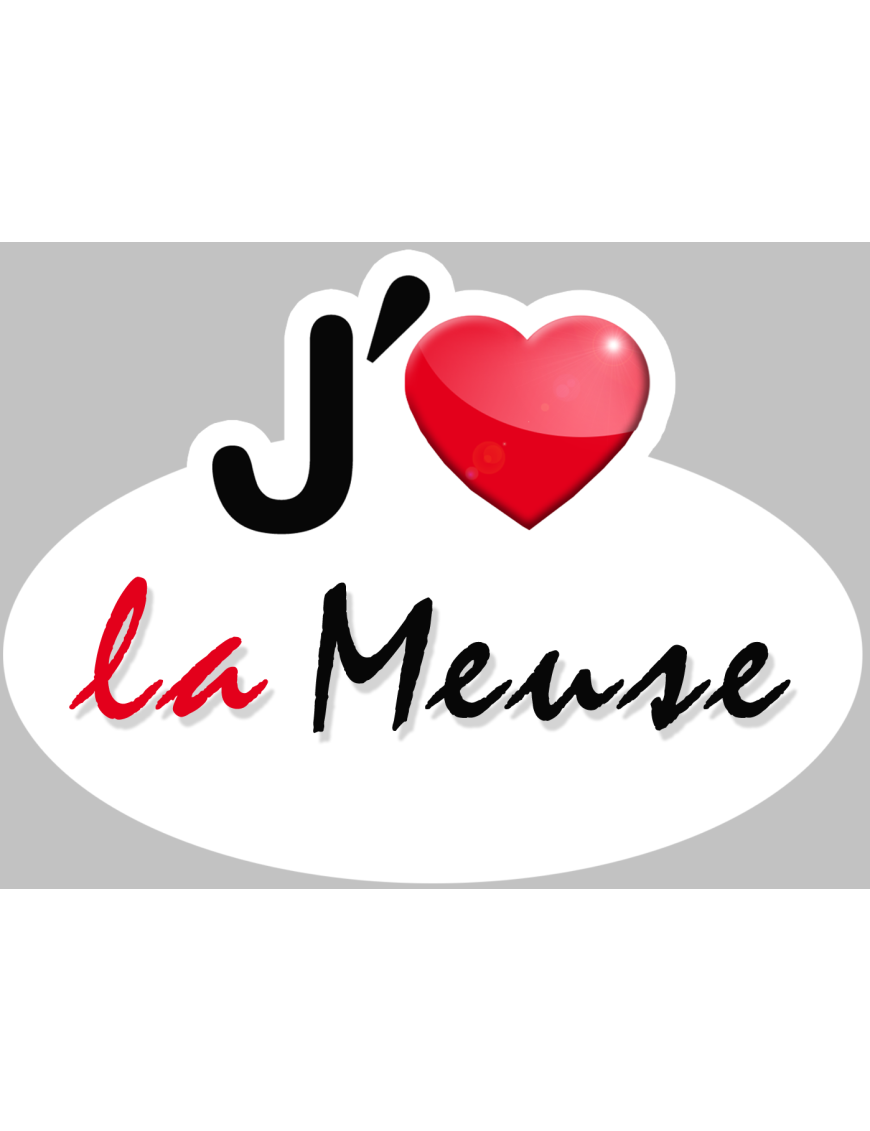 j'aime la Meuse (15x11cm) - Sticker/autocollant