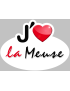 j'aime la Meuse (15x11cm) - Sticker/autocollant