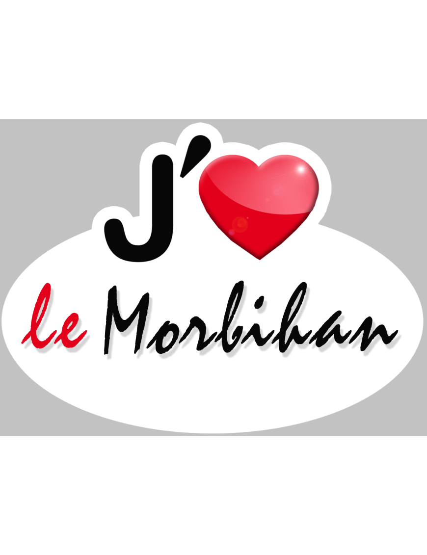 j'aime le morbihan (15x11cm) - Sticker/autocollant