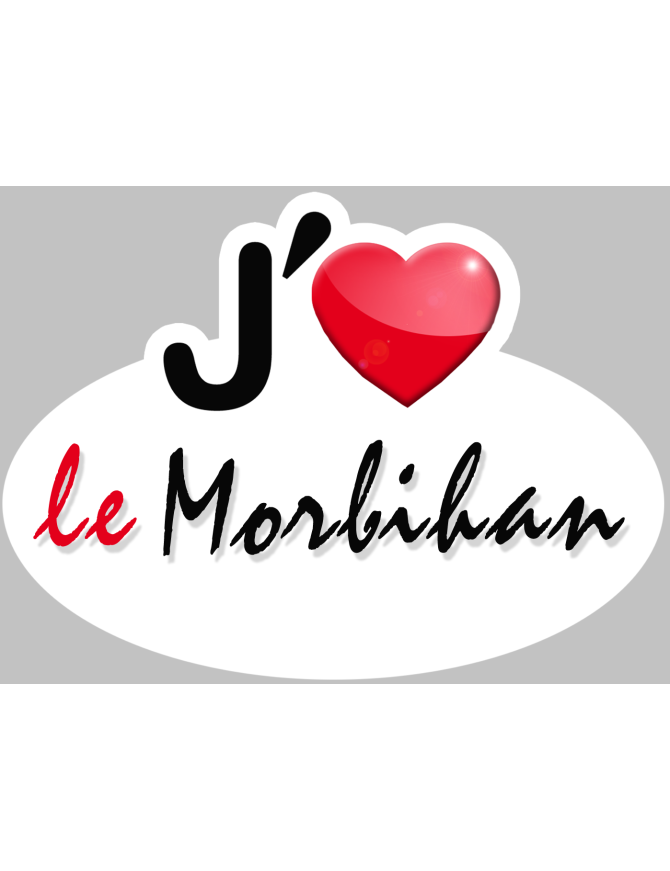 j'aime le morbihan (15x11cm) - Sticker/autocollant