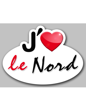 j'aime le Nord (15x11cm) - Sticker/autocollant