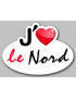 j'aime le Nord (15x11cm) - Sticker/autocollant