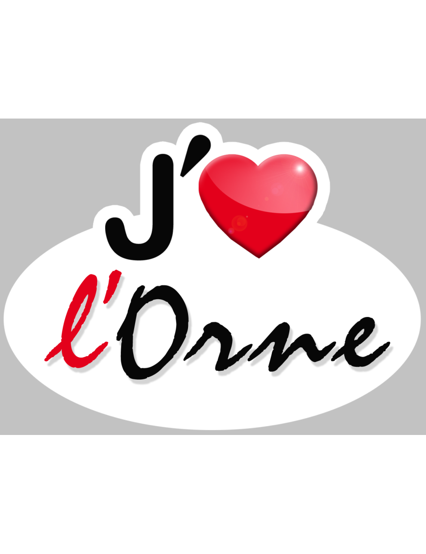 j'aime l'Orne (15x11cm) - Sticker/autocollant